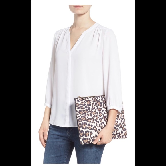 Leopard Print Vegan Leather clutch WITH Dust Bag!! - Picture 3 of 7